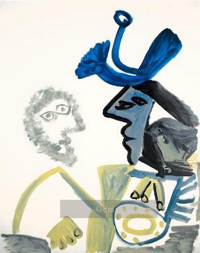 Deux bustes profil I 1972 Kubismus Pablo Picasso Ölgemälde